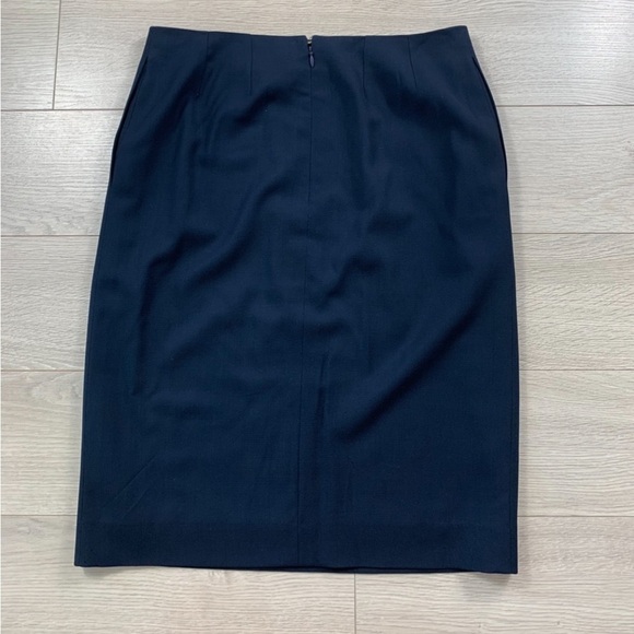 Pierre Balmain Vintage Navy Blue Wool Blazer Skirt Set - Picture 7 of 16